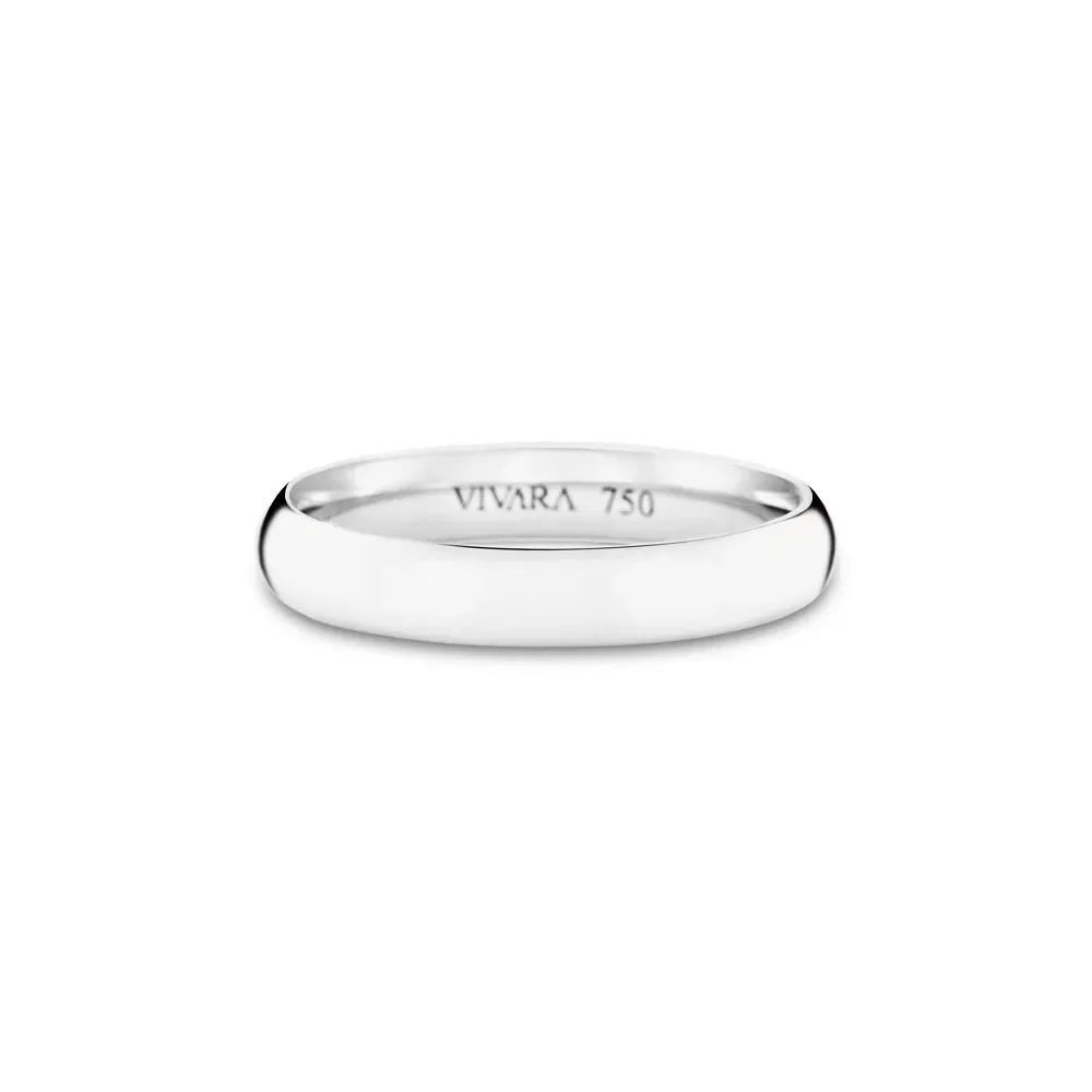 Aliança Lovely em Ouro Branco 18k, 4mm