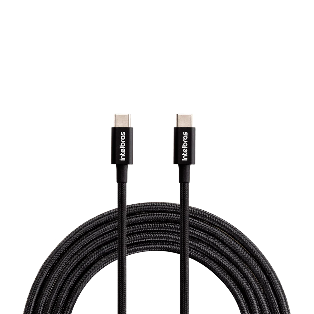 Cabo USB-C 1,5m em Nylon Intelbras EUCC 15NP Preto — imagem 1