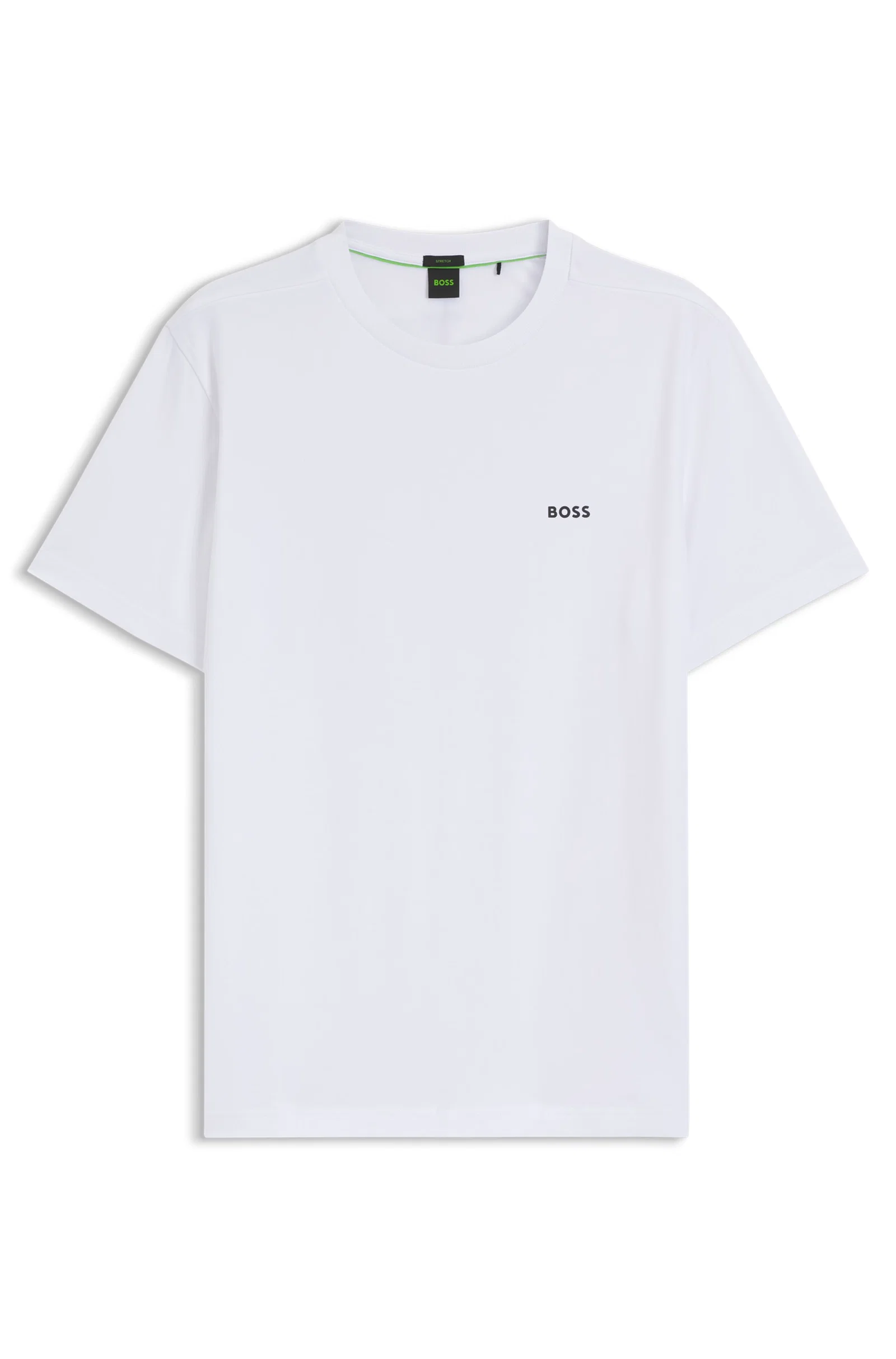 Camiseta de algodão com logo contrastante