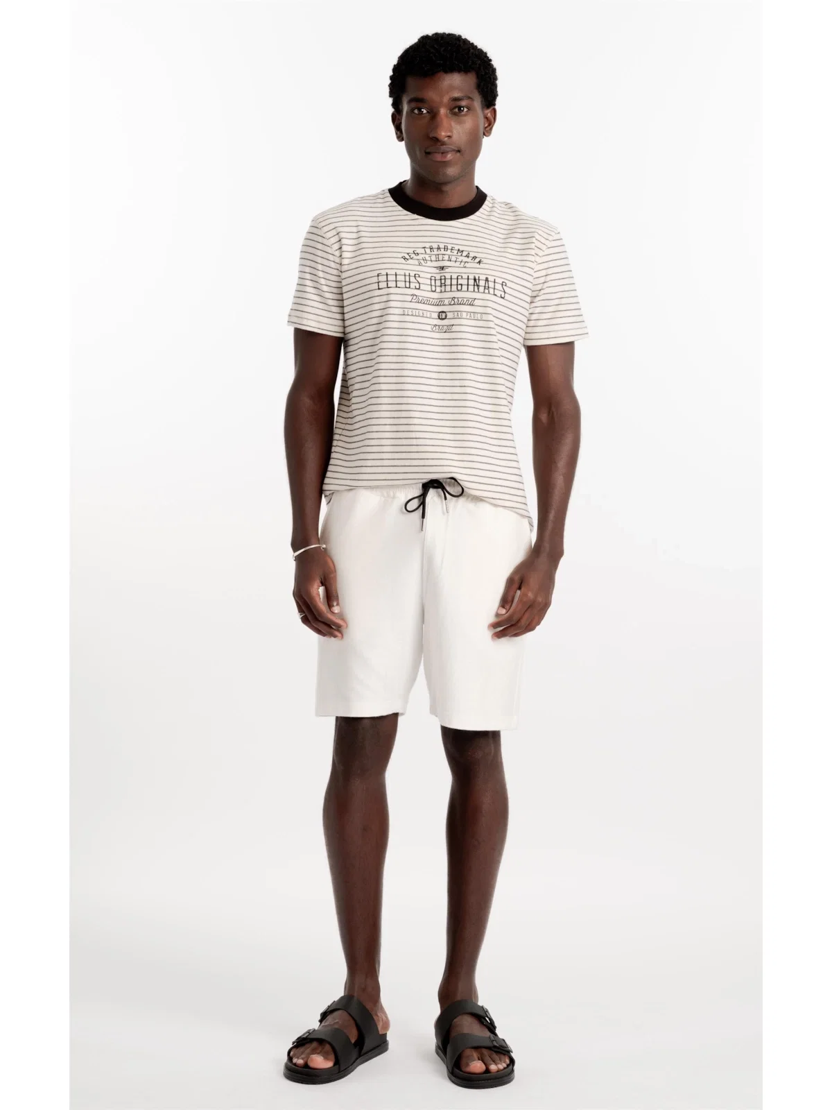 Bermuda Cotton Texture Ellus Classic Off White