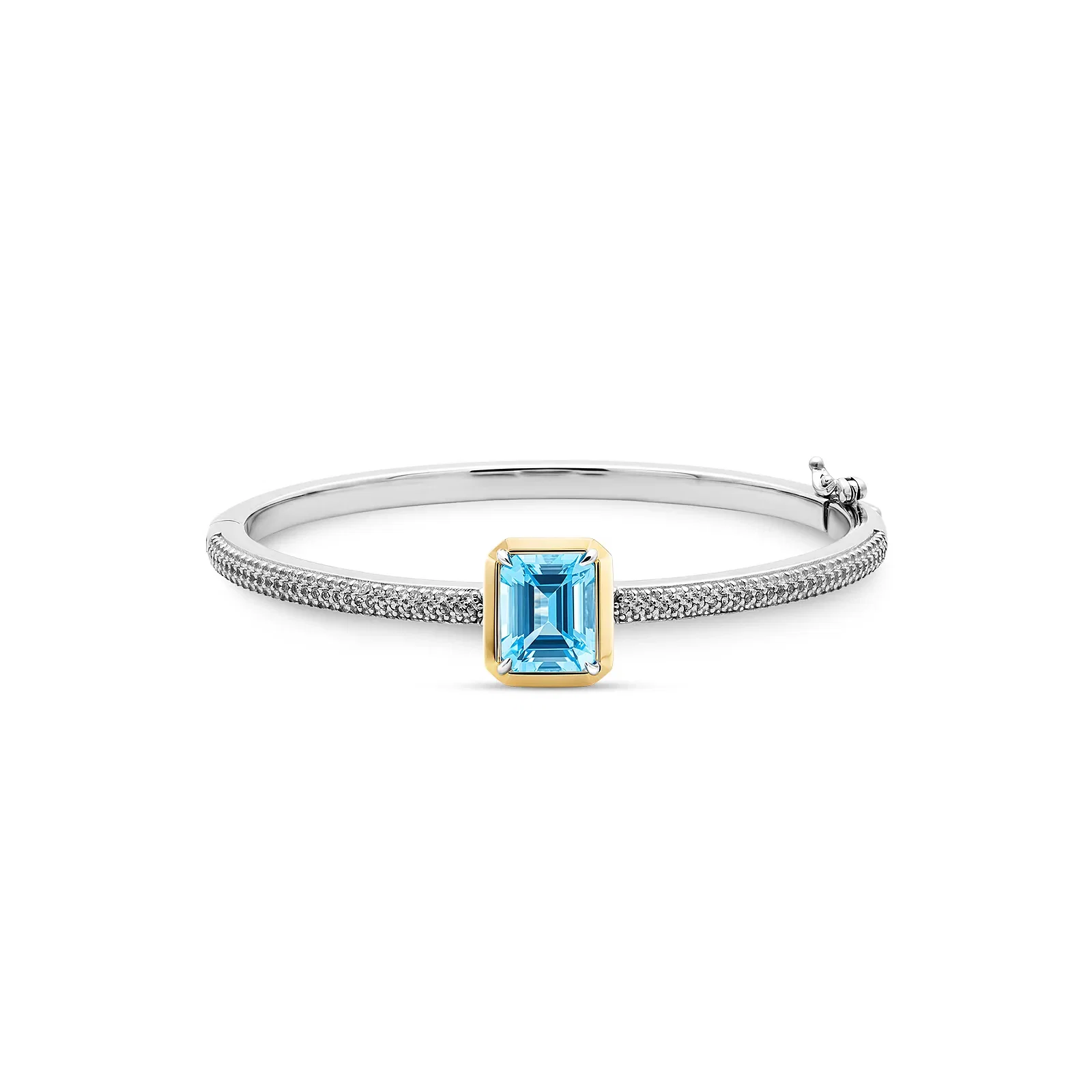 Bracelete Al Mare em Prata 925 e Ouro Amarelo 18K com Topázio Swiss e Safira Incolor — imagem 1