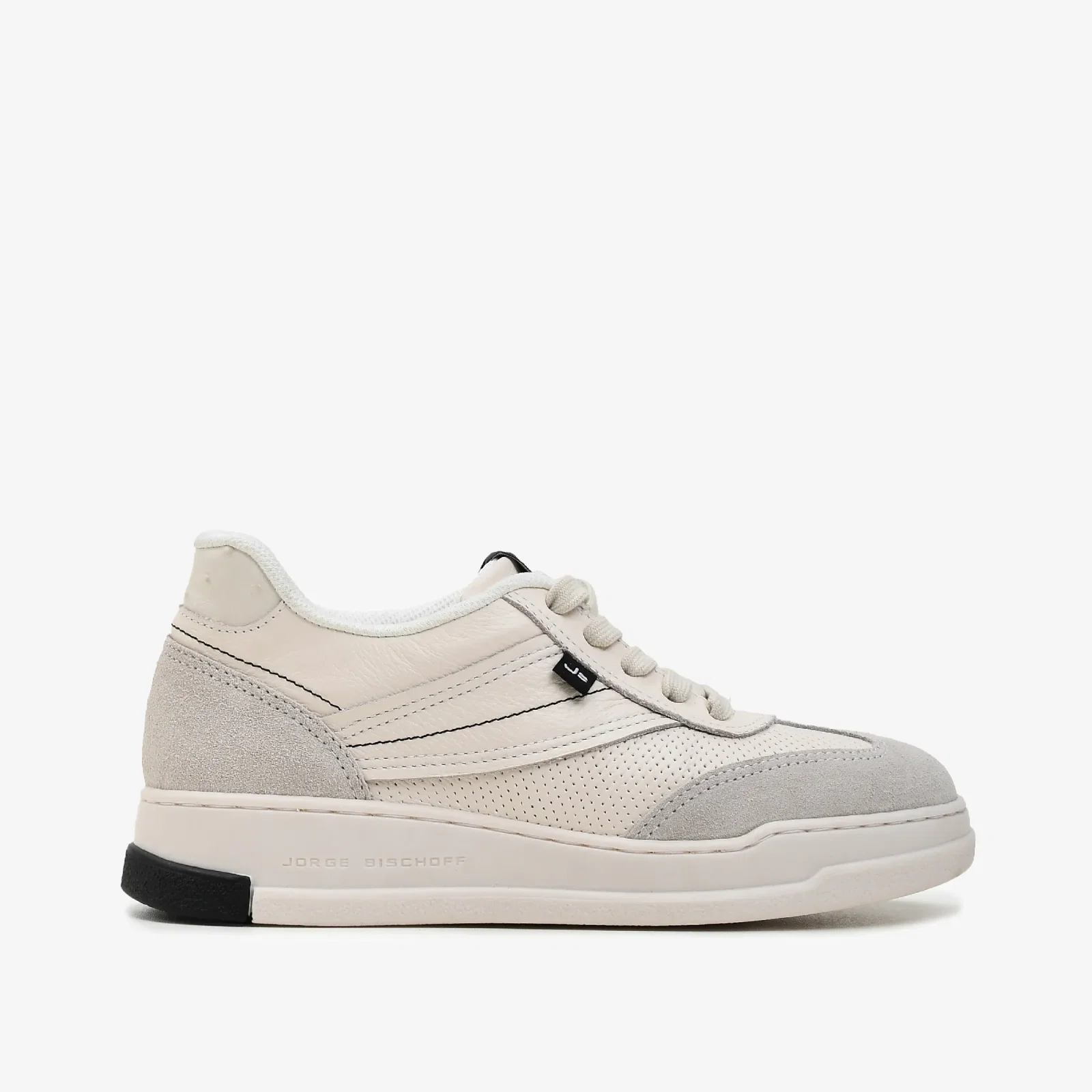 Tênis Off White Algodão Couro