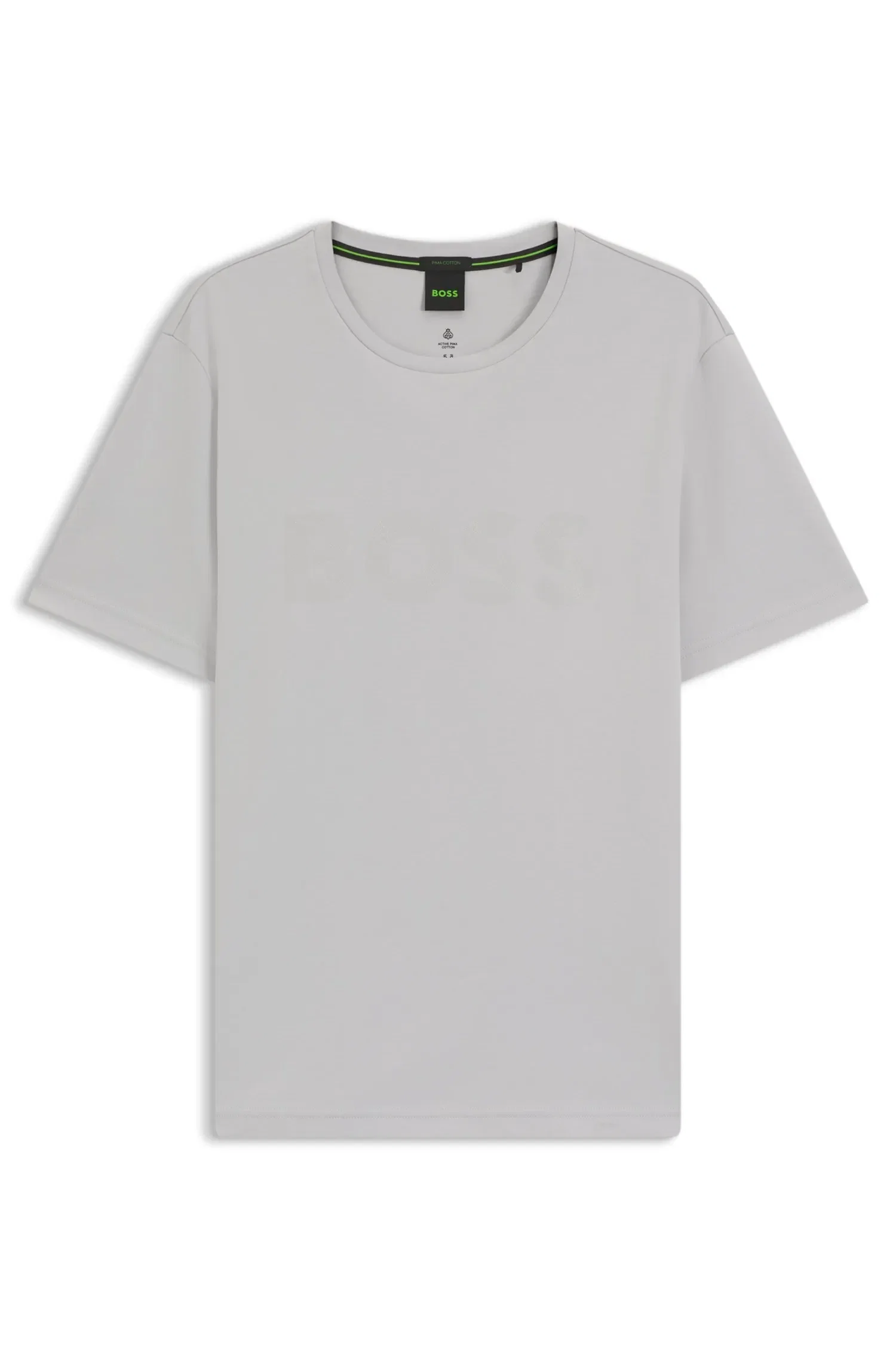 Camiseta De Algodão Pima Com Logo Brilhante