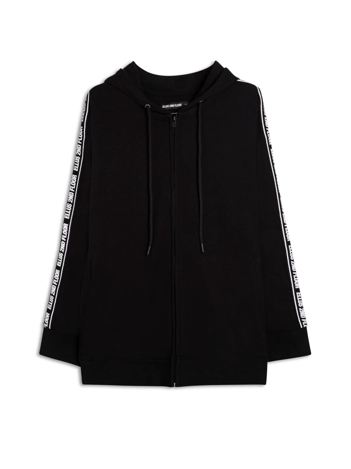 Casaco Fleece Tape Preto — imagem 1
