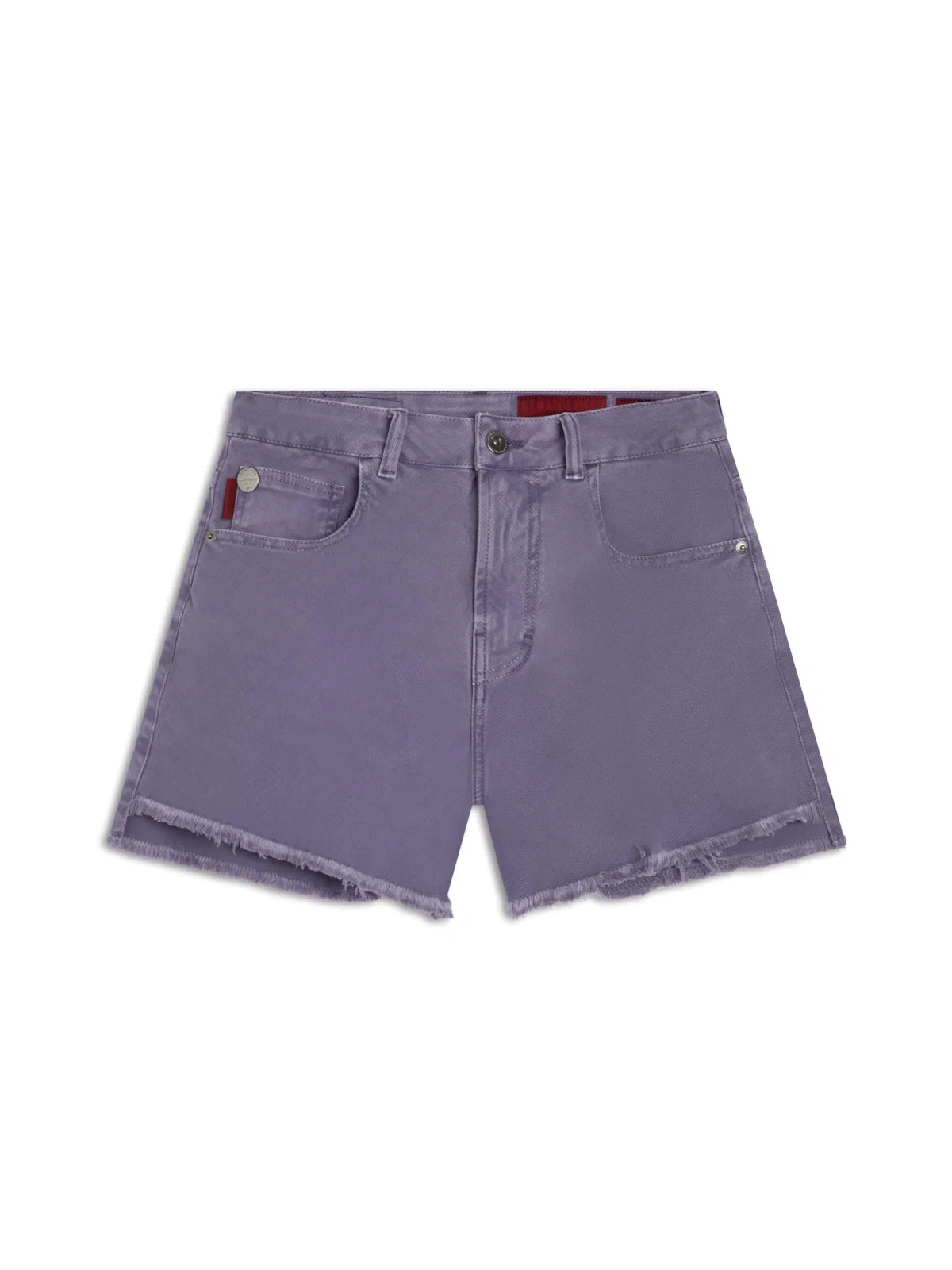Short White Denim Godê Lilas