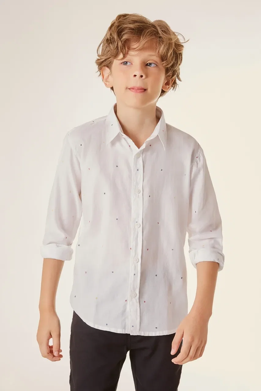 Camisa RESERVA MINI Estampada Type Micro
