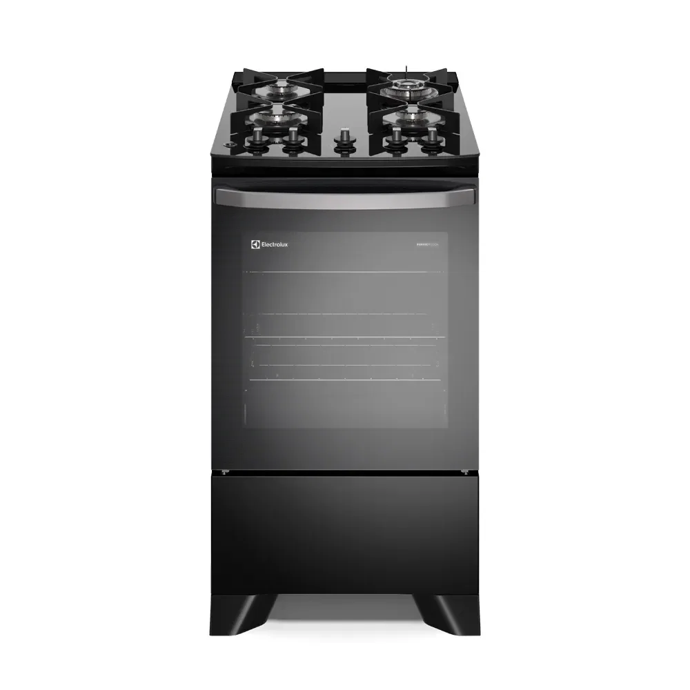 Fogão 4 bocas Electrolux Preto Efficient Mesa de Vidro, PerfectCook e Tripla Chama (FE4GP) — imagem 1