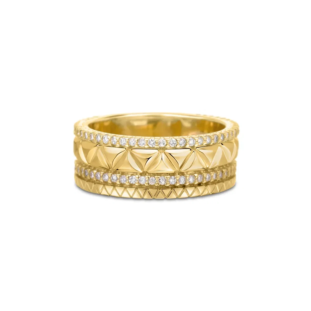 Anel Icona em Ouro Amarelo 18k com Diamantes — imagem 1