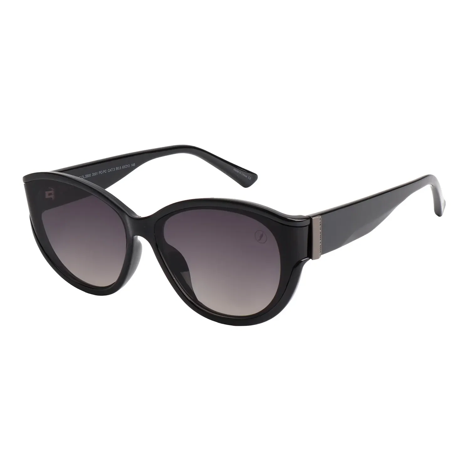 Óculos de Sol Feminino Bended Lenses Redondo Degradê Preto — imagem 1
