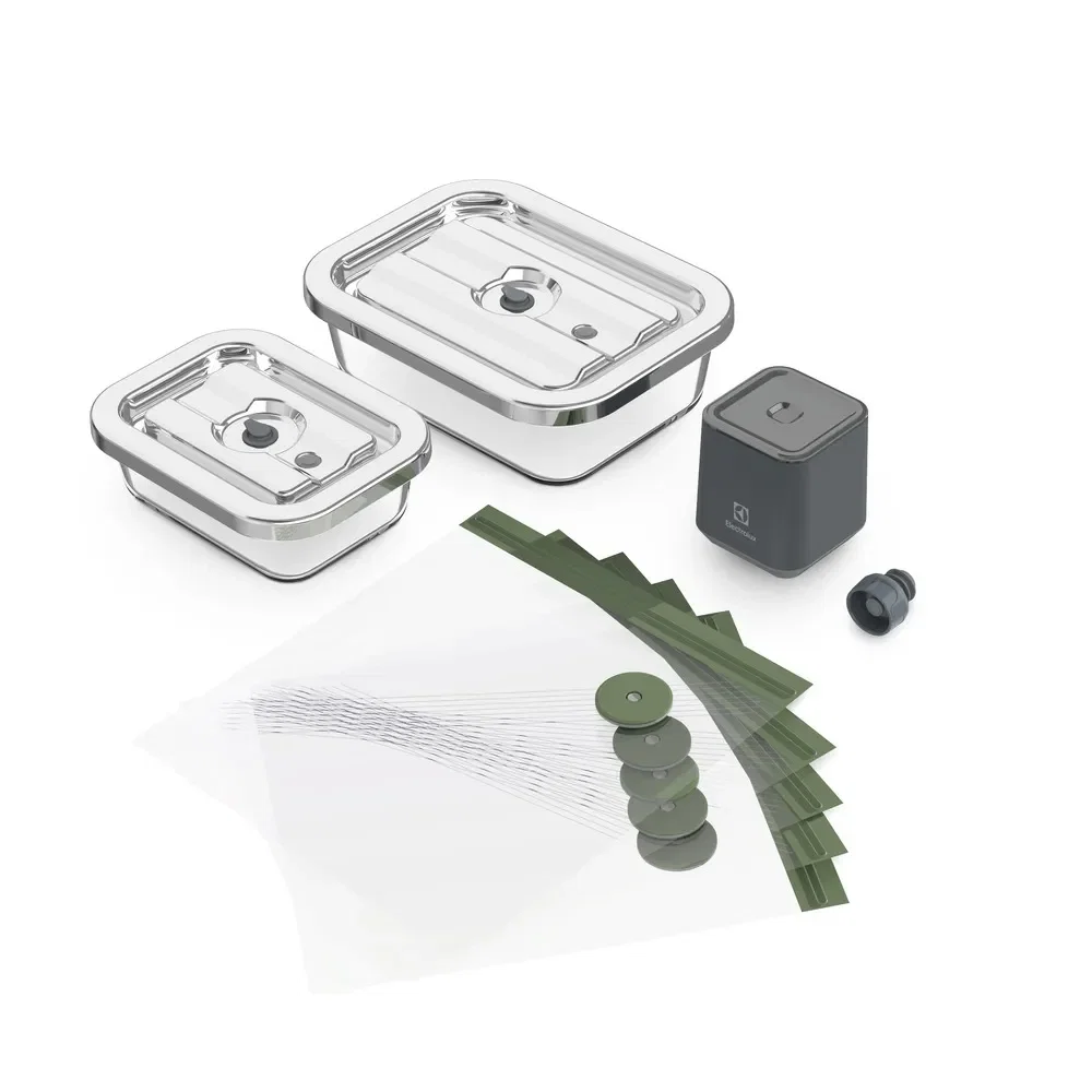 Conjunto de seladora, potes de vidro, sacos e rolhas para fechamento a vácuo Electrolux — imagem 1