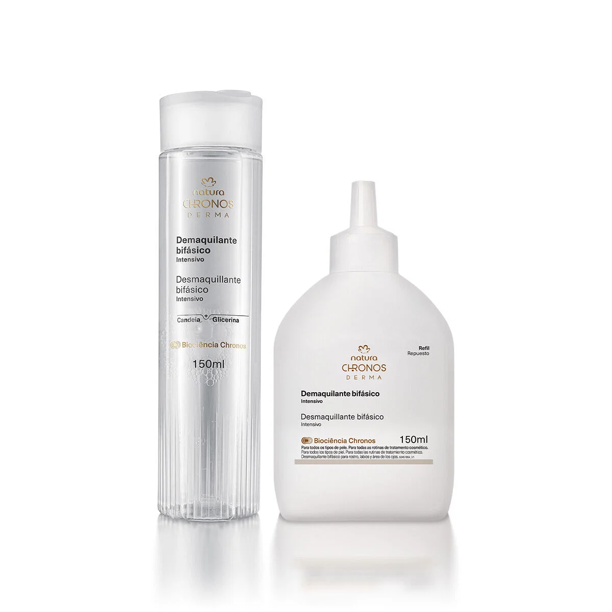 Kit Demaquilante Bifásico com Refil Chronos Derma