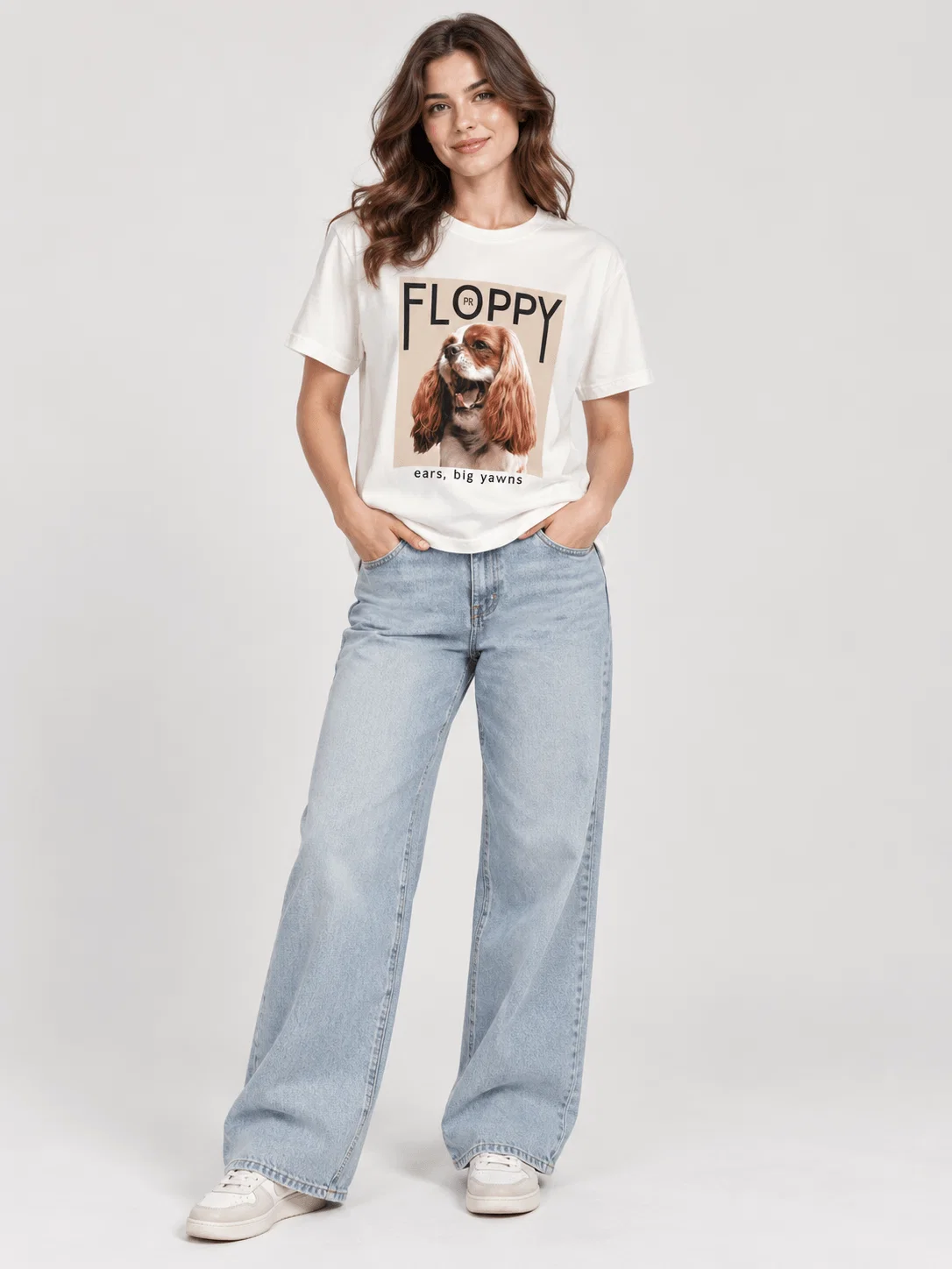 T-Shirt Floppy Cocker - Off White