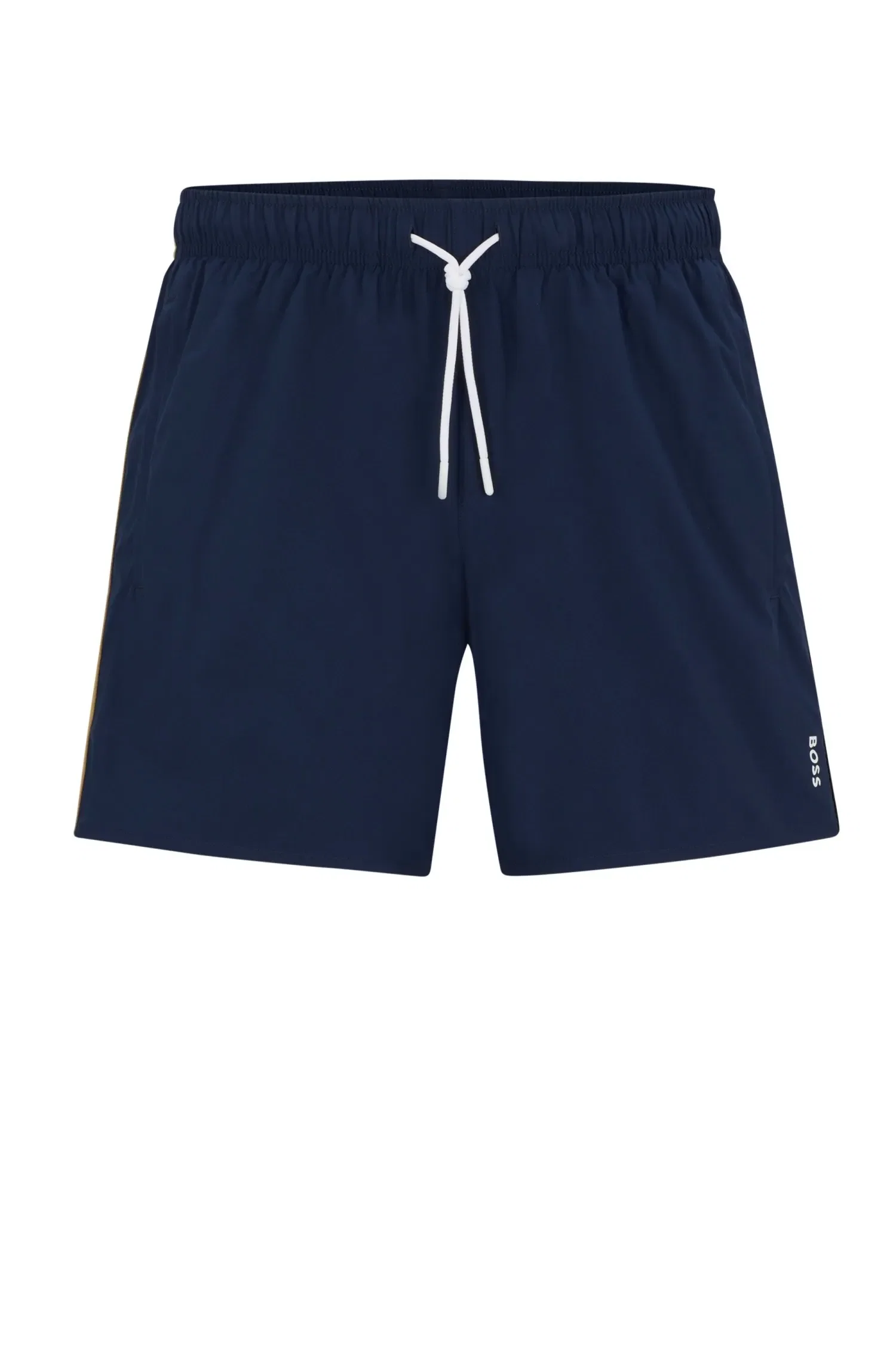 Shorts De Banho Com Risca E Logo — imagem 1