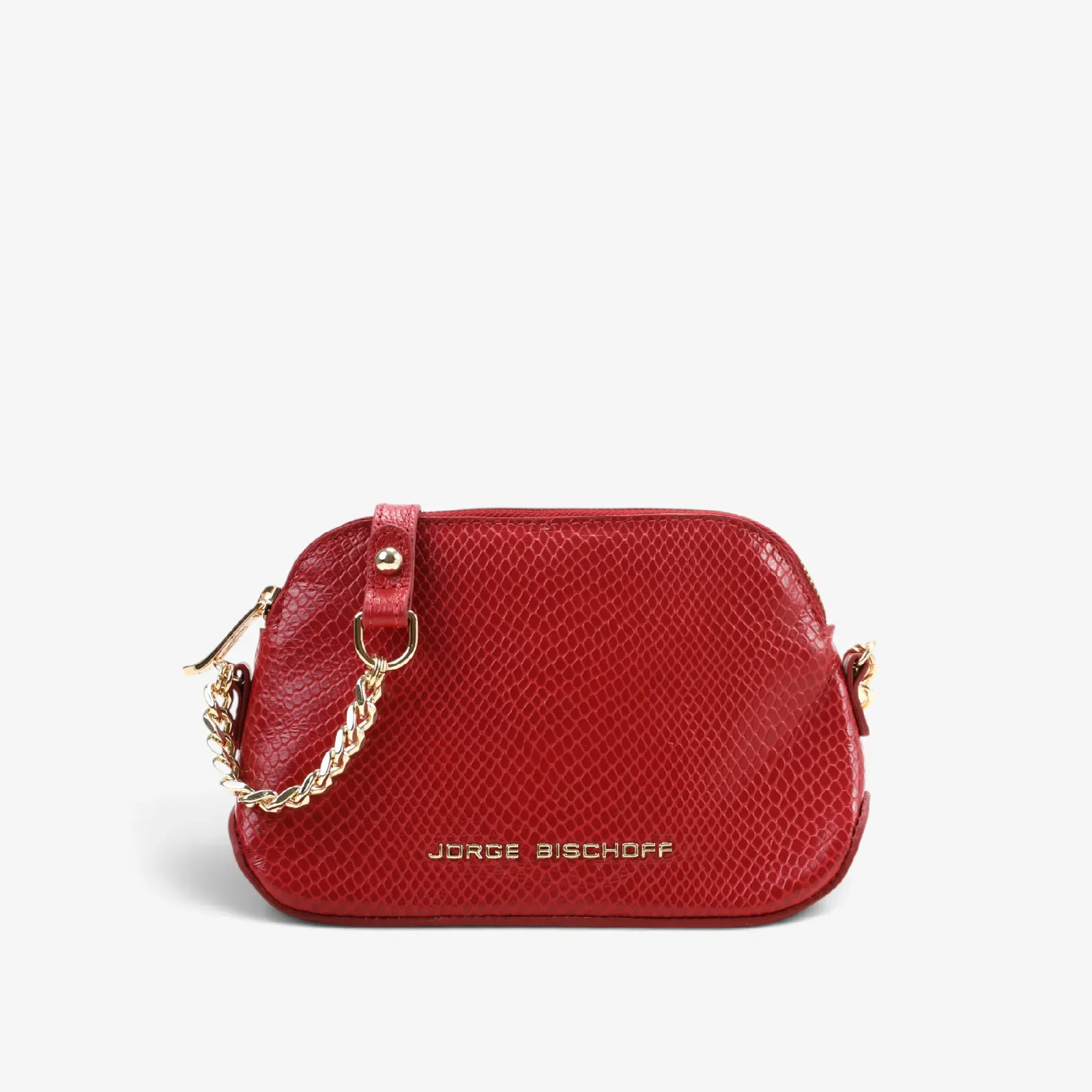Bolsa Transversal Vermelho Couro Snake