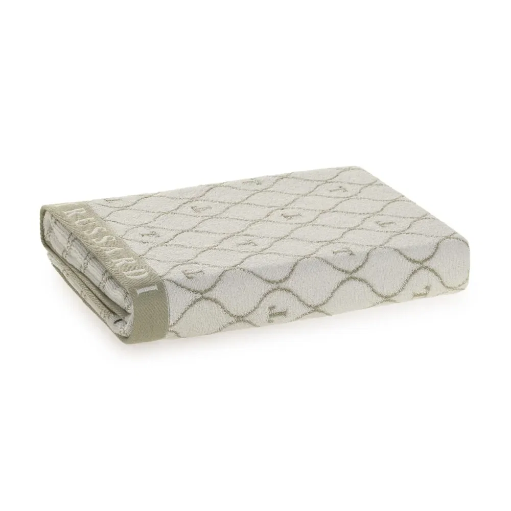 Toalha Banhão 540g/m² em Jacquard Speciale Branca / Pistacchio