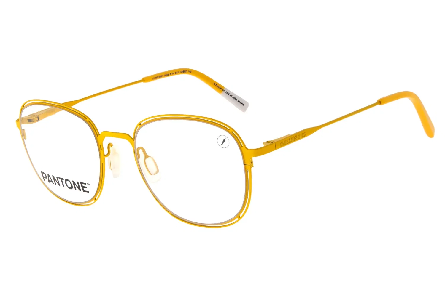 Armação Para Óculos de Grau Unissex Pantone Metal Slim Amarelo — imagem 1