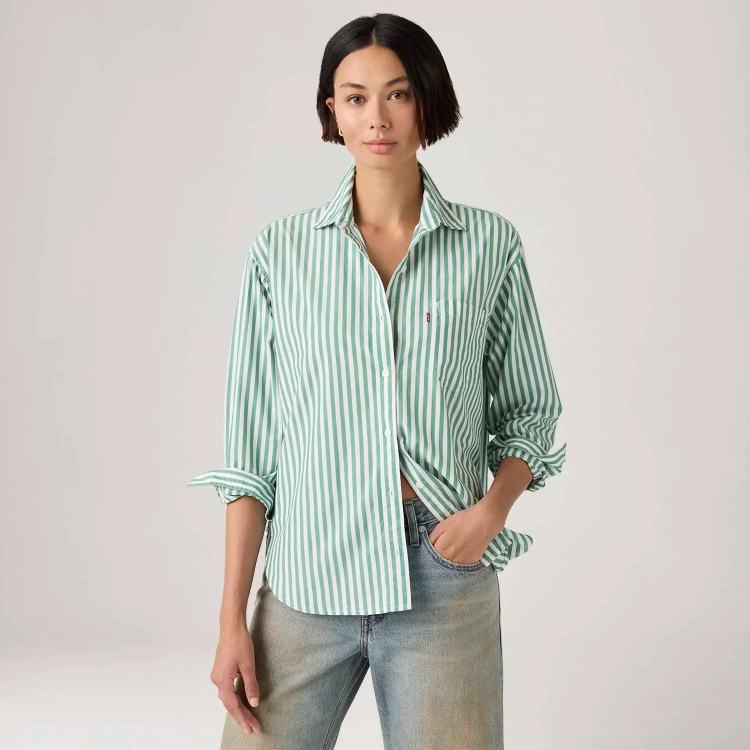 Camisa Levi's® Harlie Boyfriend Verde — imagem 1