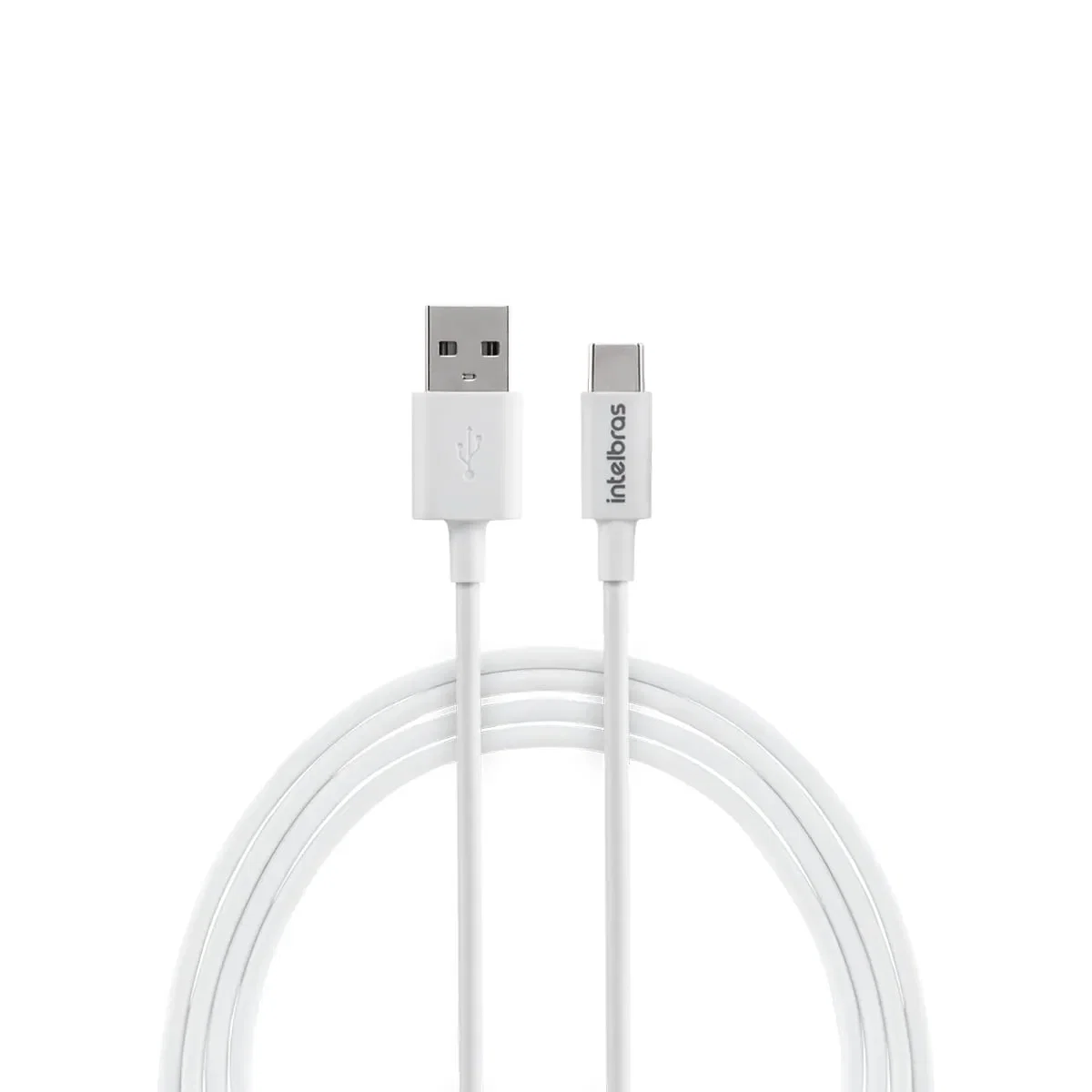Cabo USB-A para USB-C de 1,2m em PVC Branco EUAC 12PB Intelbras