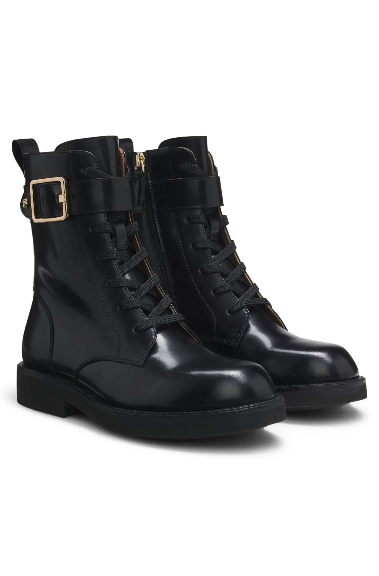 Botas Em Couro Com Detalhe De Fivela