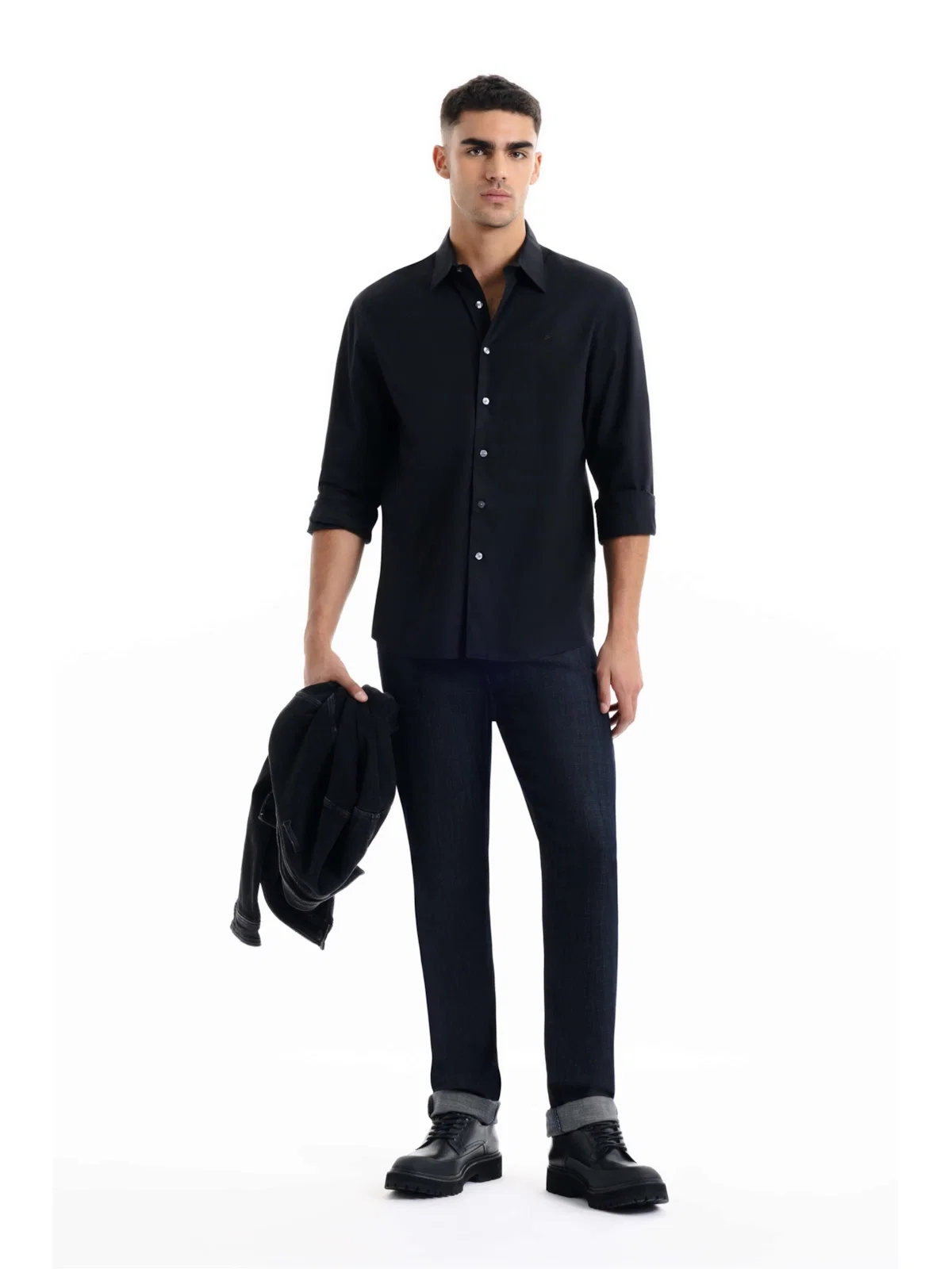 Calça Indigo Elastic Slim Lav.36 Amaciado C/ Resina — imagem 1