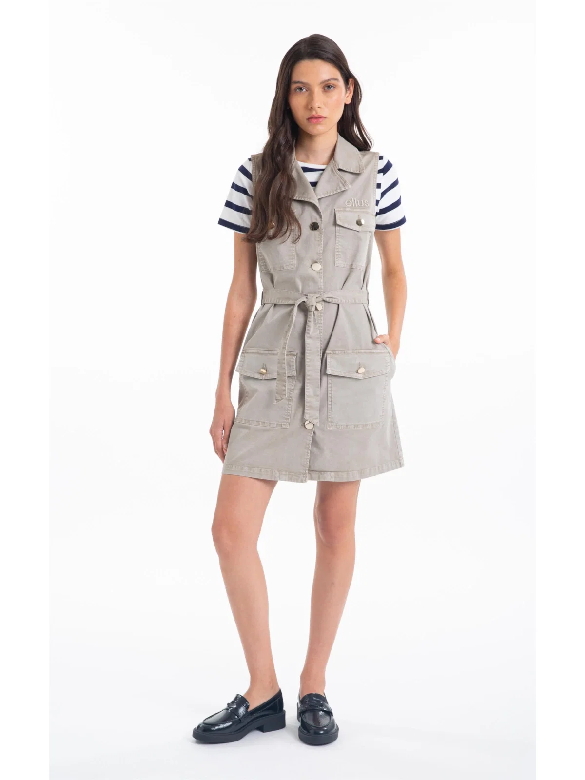 Vestido Color Twill Power Cargo Nude — imagem 1