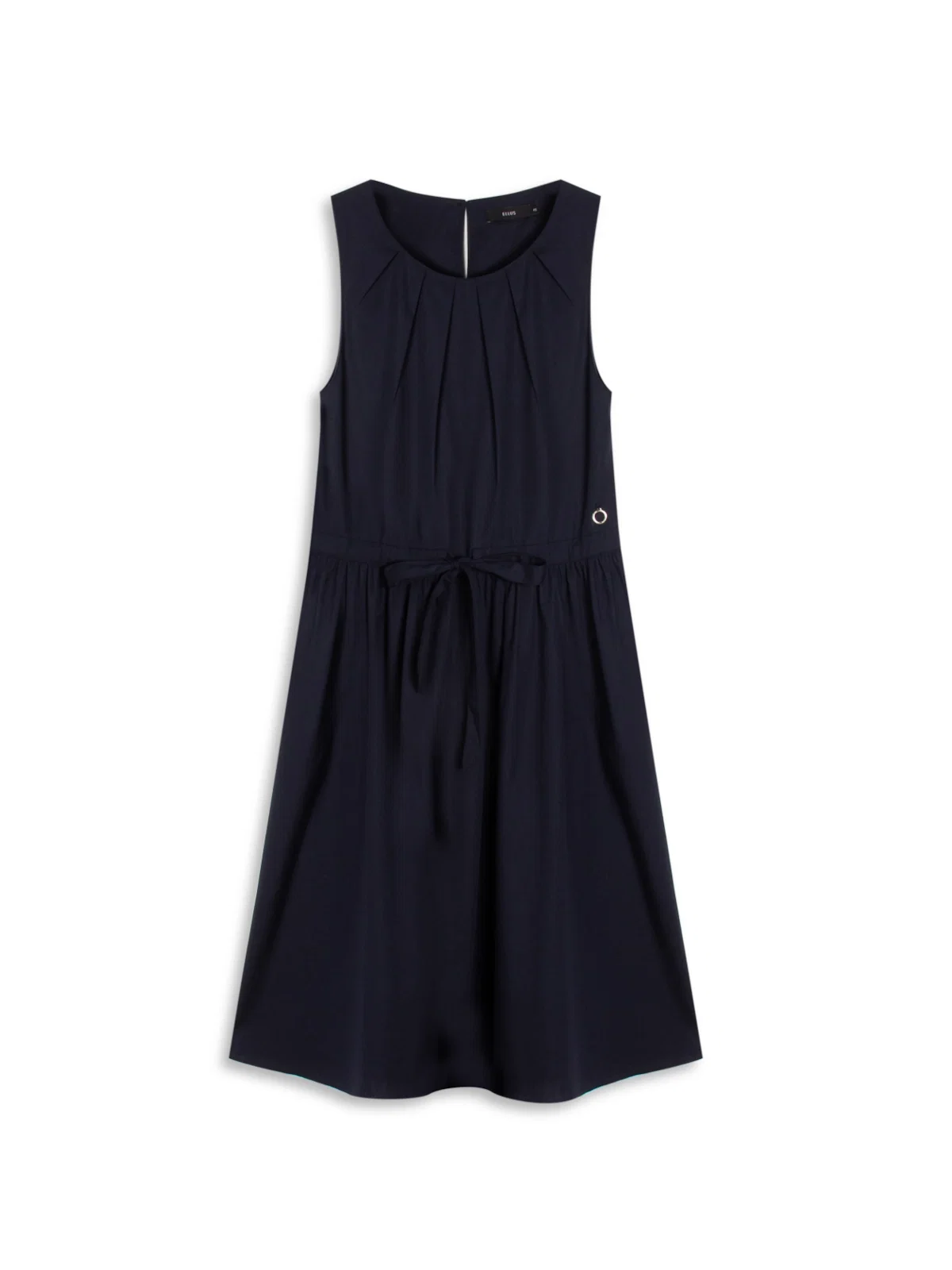 Vestido Galles Pleats Midi Dark Navy