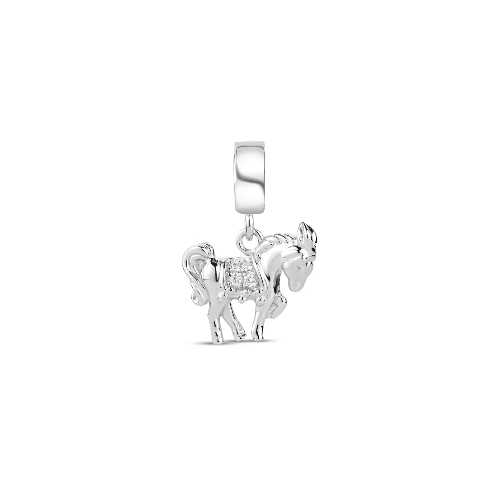 Pingente Life Animal Cavalo em Prata 925 com Pedras Incolores — imagem 1