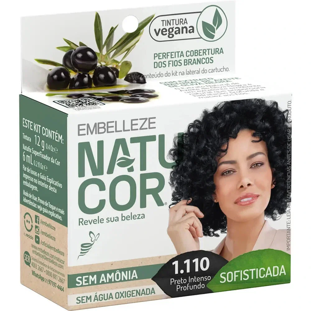 Tintura Natucor 1.110 Preto Intenso Profundo