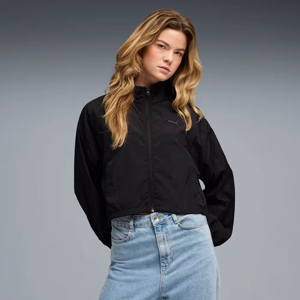 Jaqueta HER Relaxed Woven Full-Zip Feminina