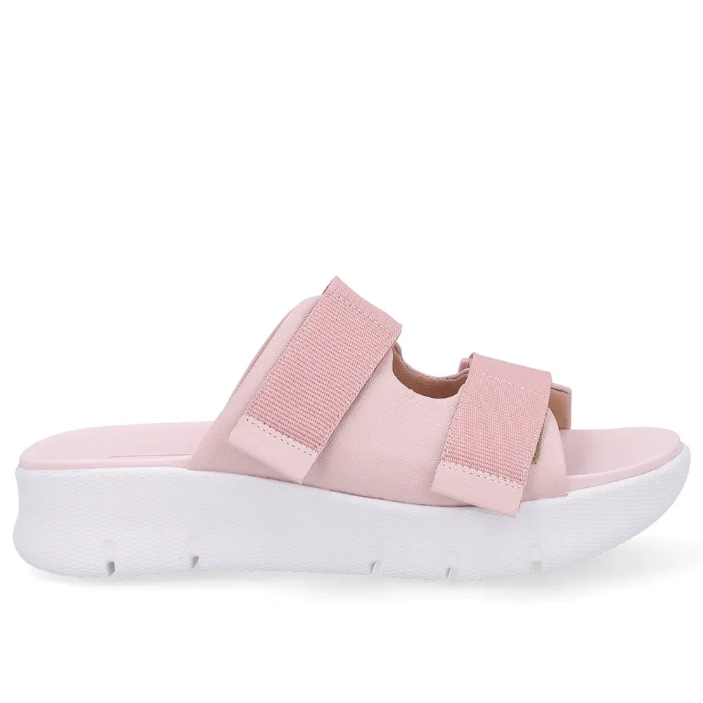 Tamanco Duas Tiras Couro Rosa — imagem 1