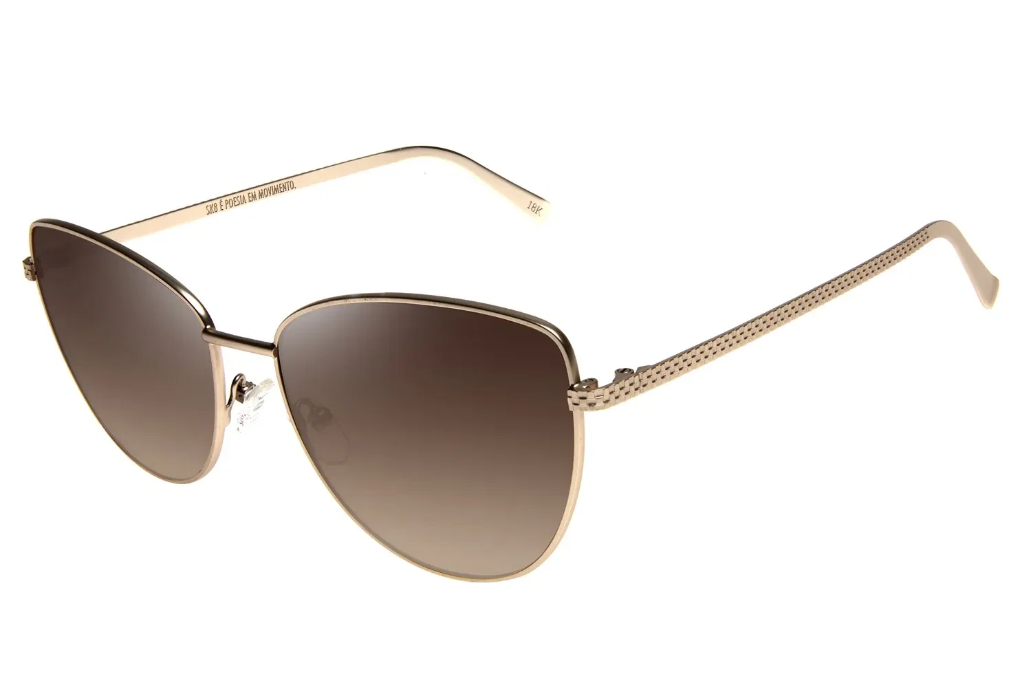 Óculos de Sol Feminino SK8 Fashion Degradê Marrom