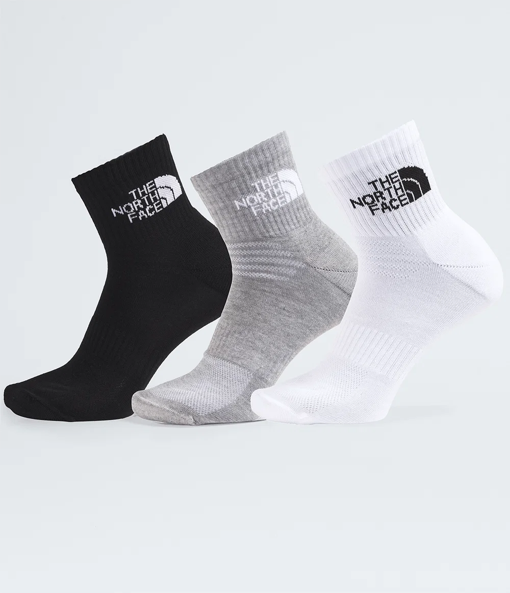Meia Multi Sport Cush Quarter - 3 Pares Black Assorted