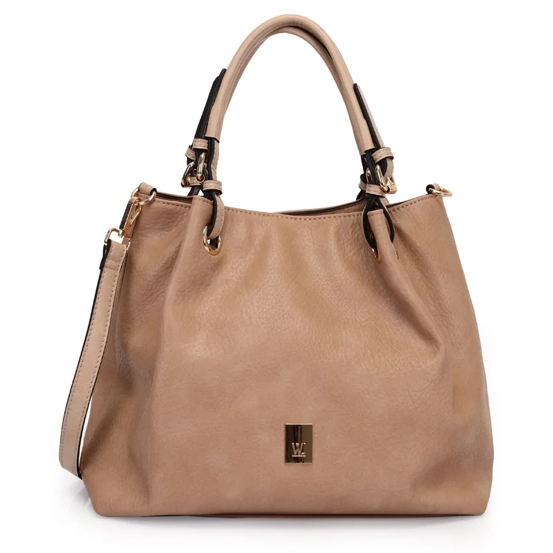 Bolsa Satchel Grande Com Fivelas Nas Alcas