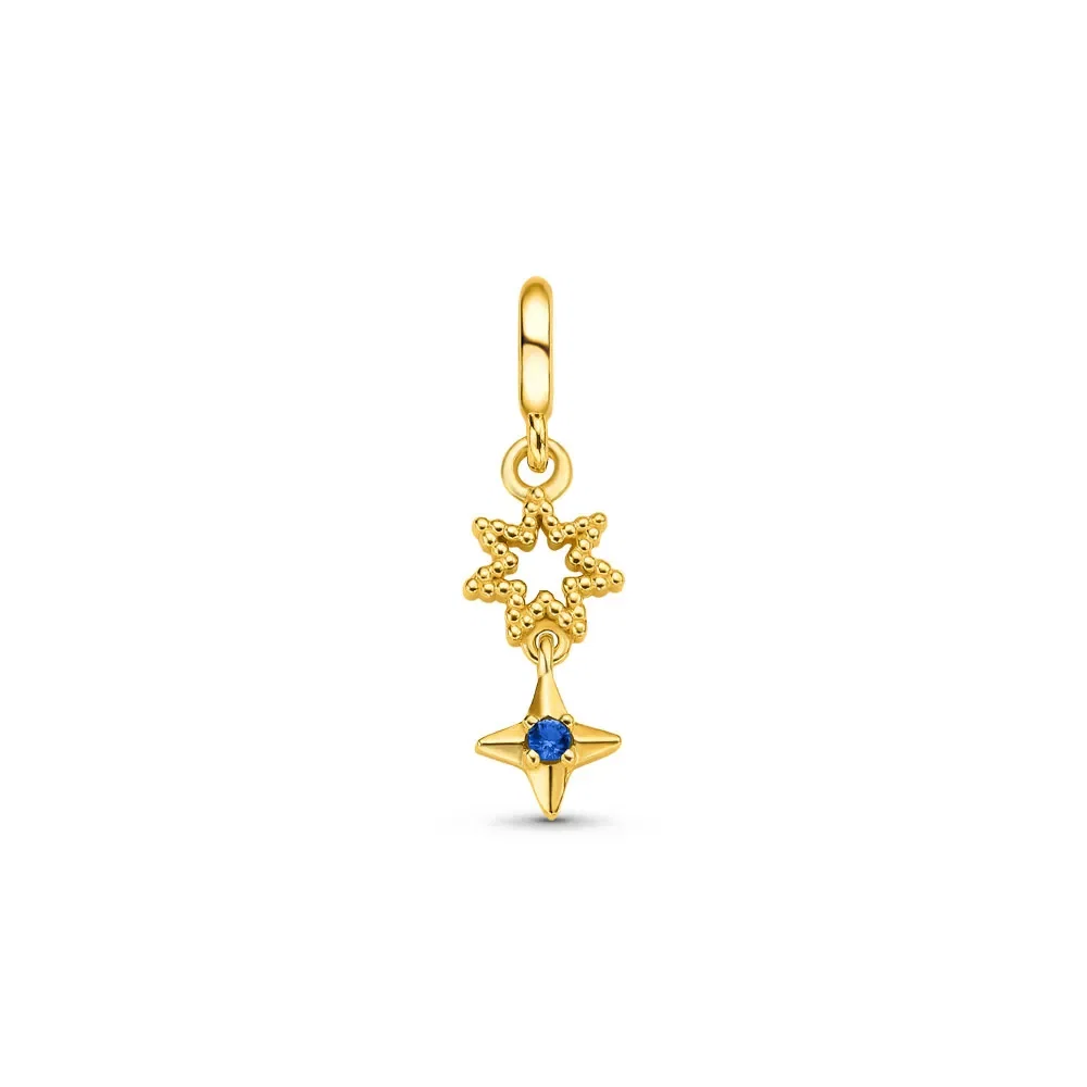 Pingente Life Cosmic em Prata 925 com Banho de Ouro Amarelo 18k e Pedra Azul — imagem 1