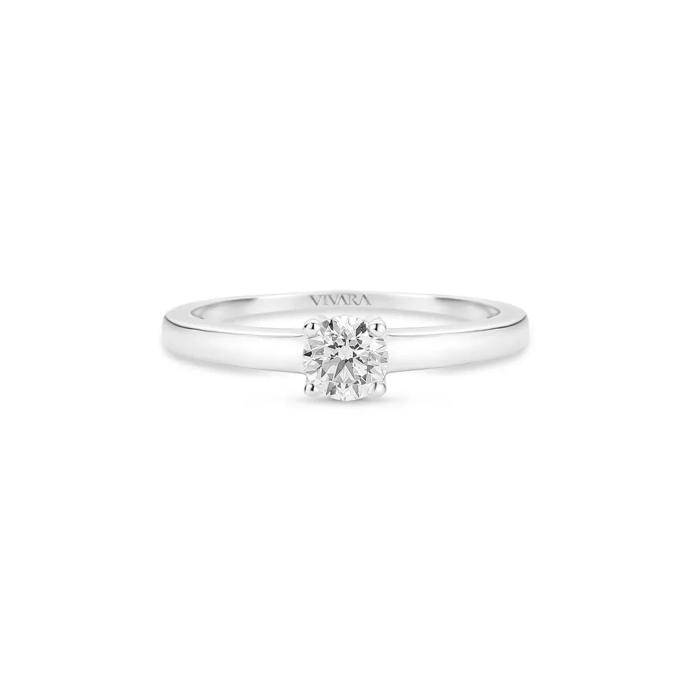 Anel Solitário Forever em Ouro Branco 18k com 0,32ct de Diamante — imagem 1