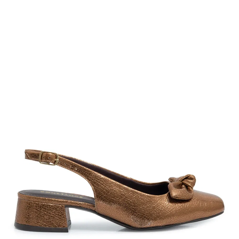 Scarpin Bronze Laço