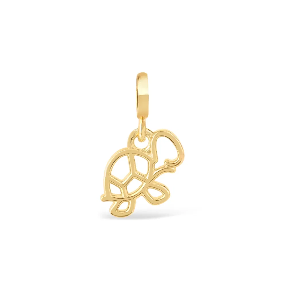 Pingente Life Animal Tartaruga em Prata 925 com Banho de Ouro Amarelo 18k — imagem 1