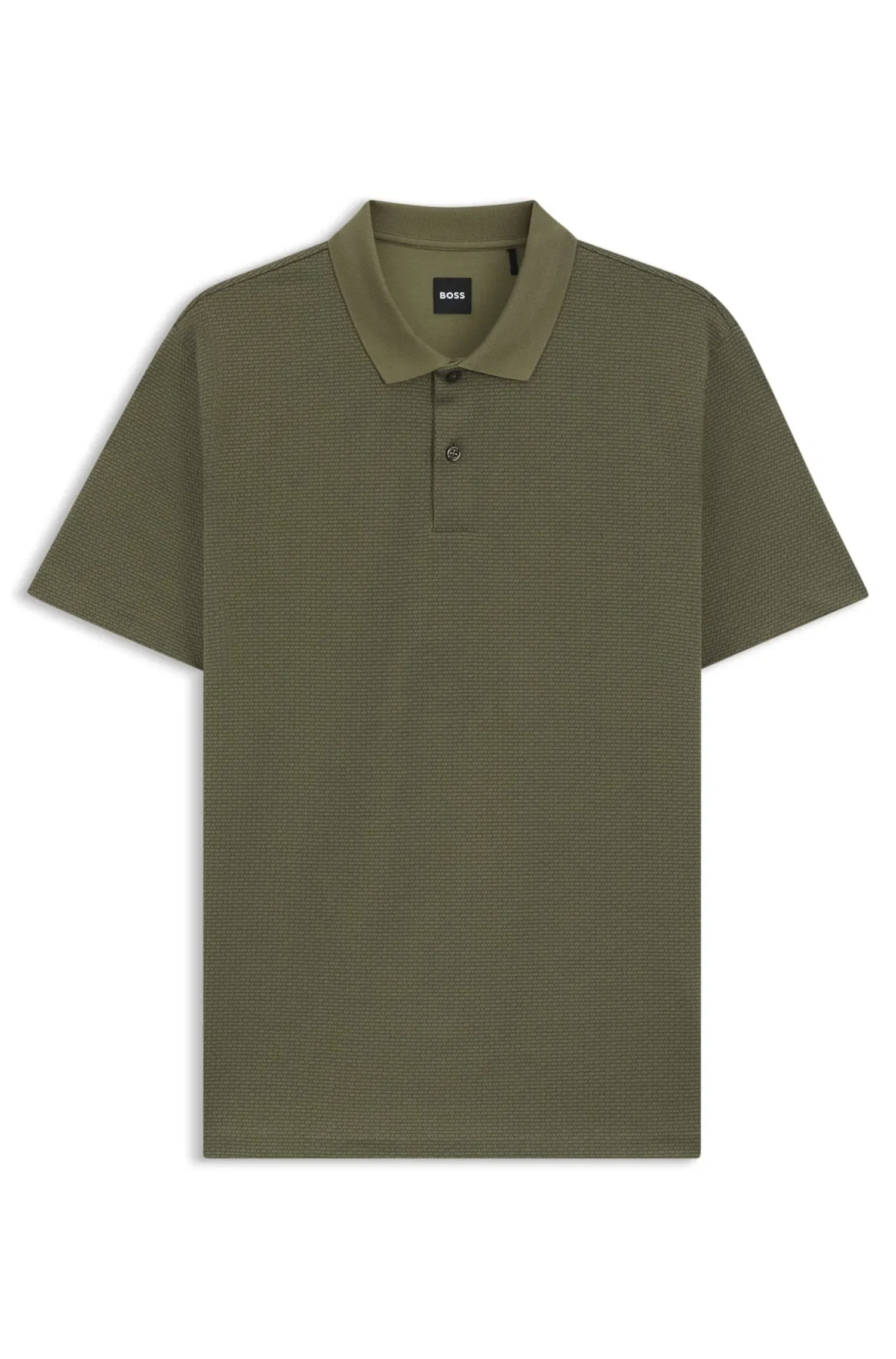 Polo Em Algodão Mercerizado Com Jacquard Geométrico — imagem 1