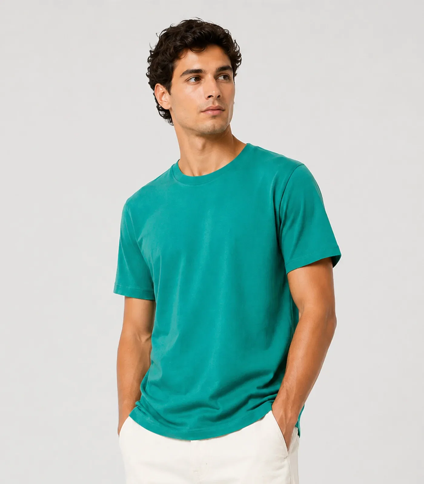 Camiseta Masculina Manga Curta Básica Select Verde