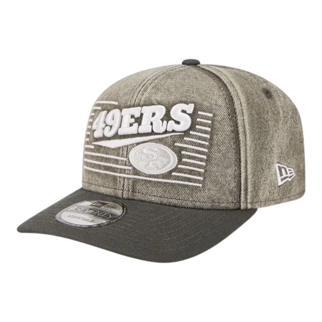 Boné Adulto New Era Washed Denim 970 San Francisco 49ers Aba Curva