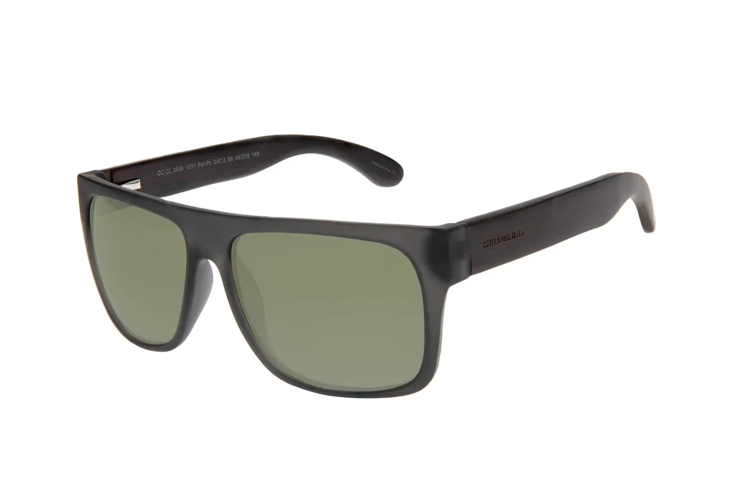 Óculos de Sol Masculino Chilli Beans Clássicos Fosco Polarizado Bambu — imagem 1