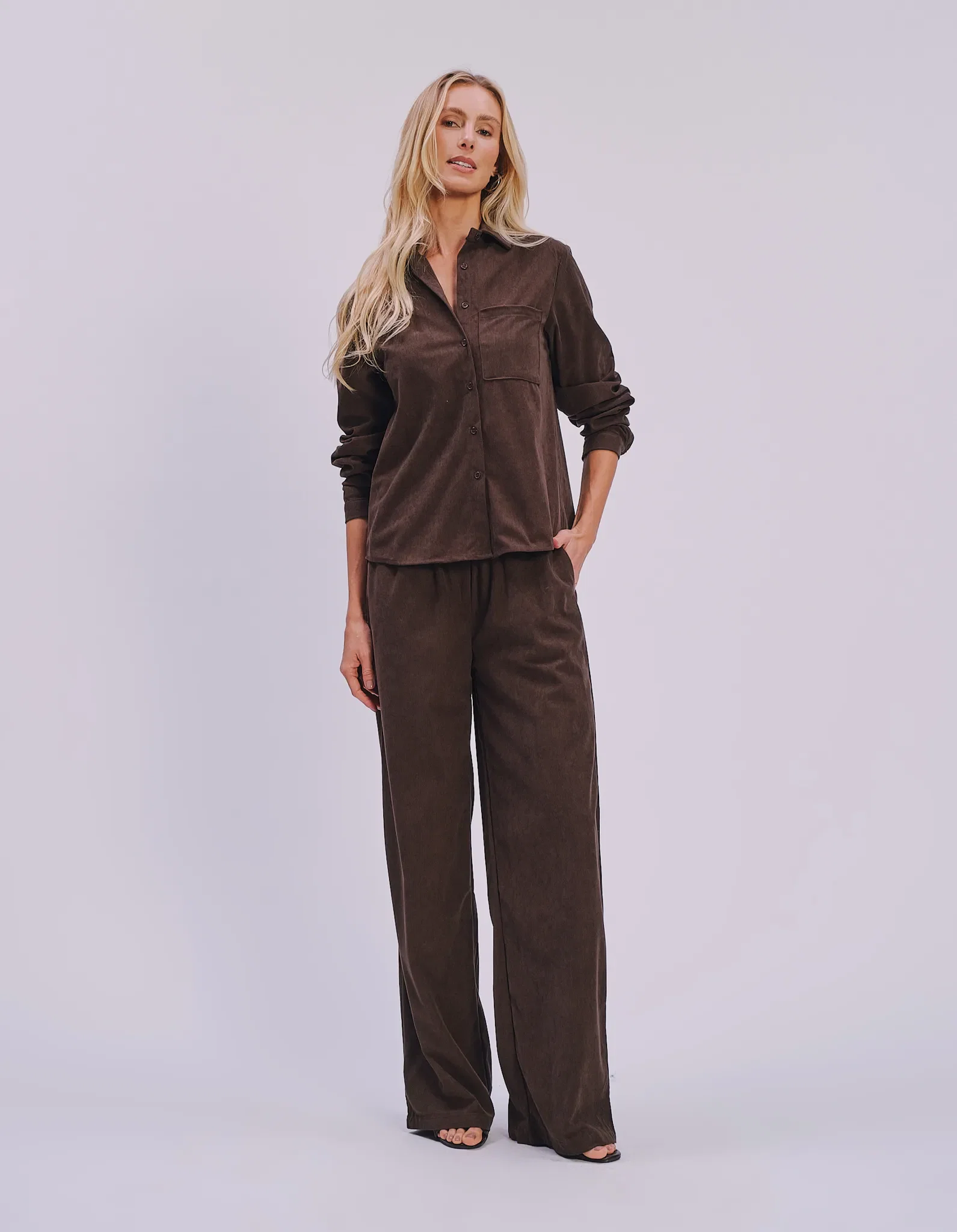 Calça Cotelê Comfy - Marrom
