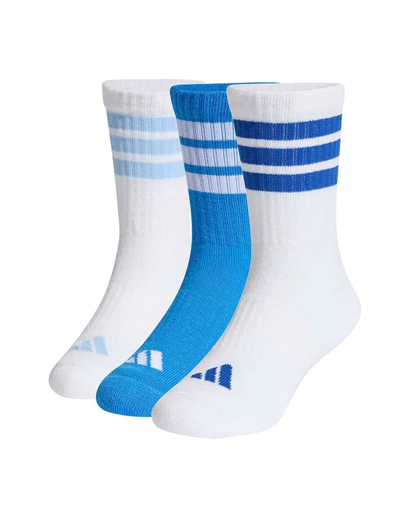 Meia Adidas 3 Stripes KD Crew 3 Pares Infantil