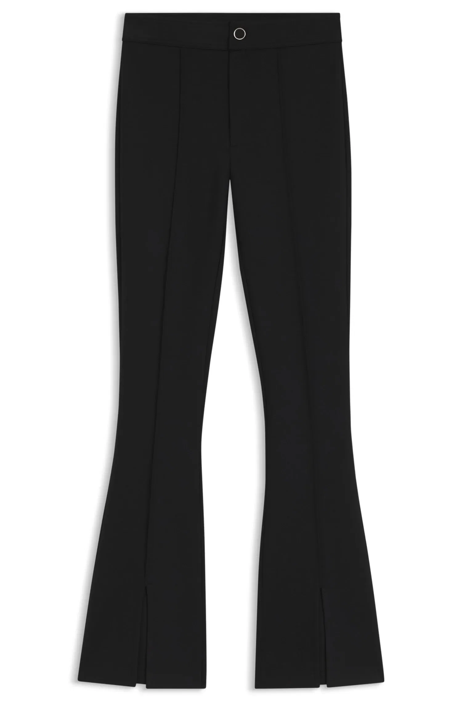 Calça Com Modelagem Flare E Aberturas Frontais