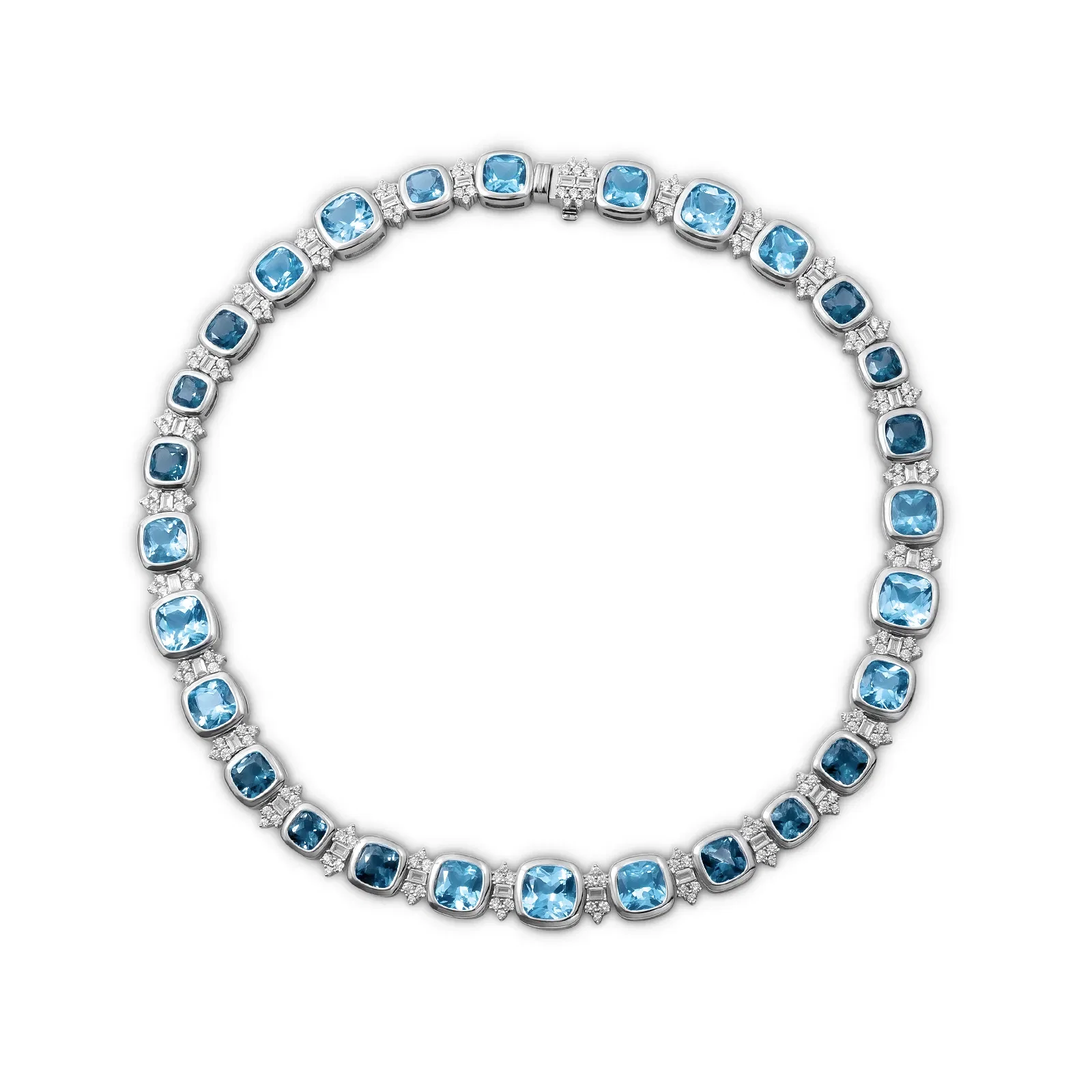 Colar Life Constelação em Prata 925 com Zircônia Azul e Incolor, 40 cm — imagem 1