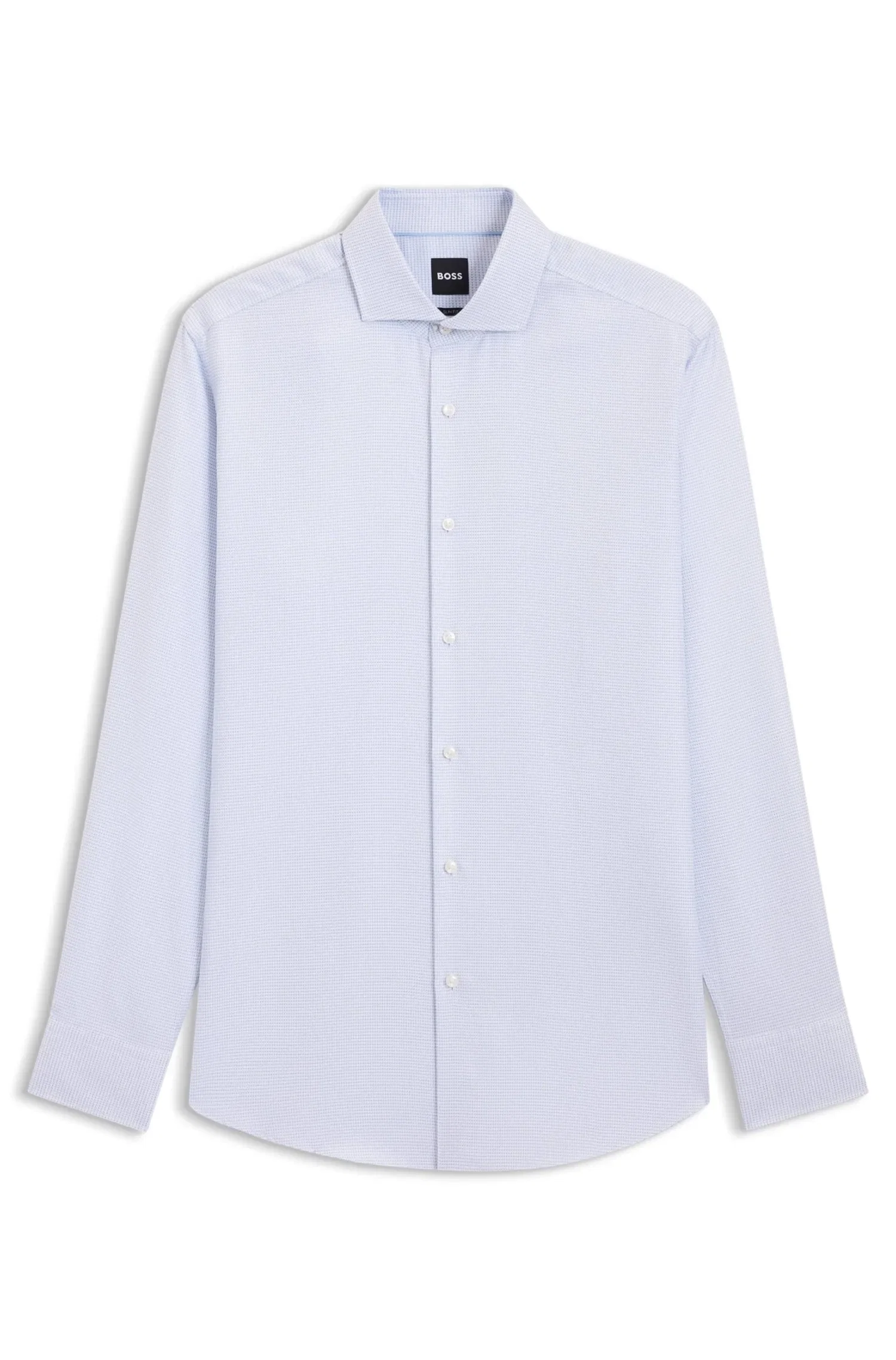 Camisa Slim Fit Em Sarja De Algodão