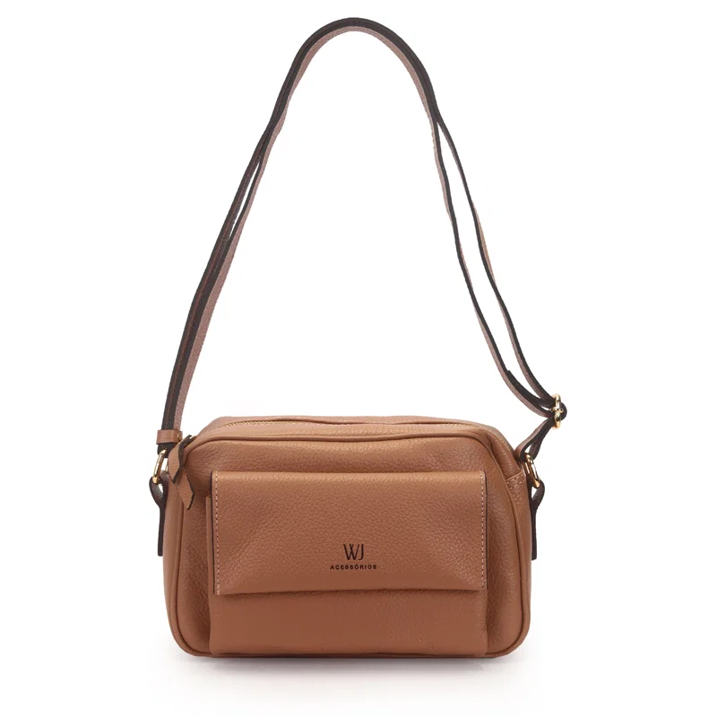 Bolsa Transversal Couro Media Bolso Frontal