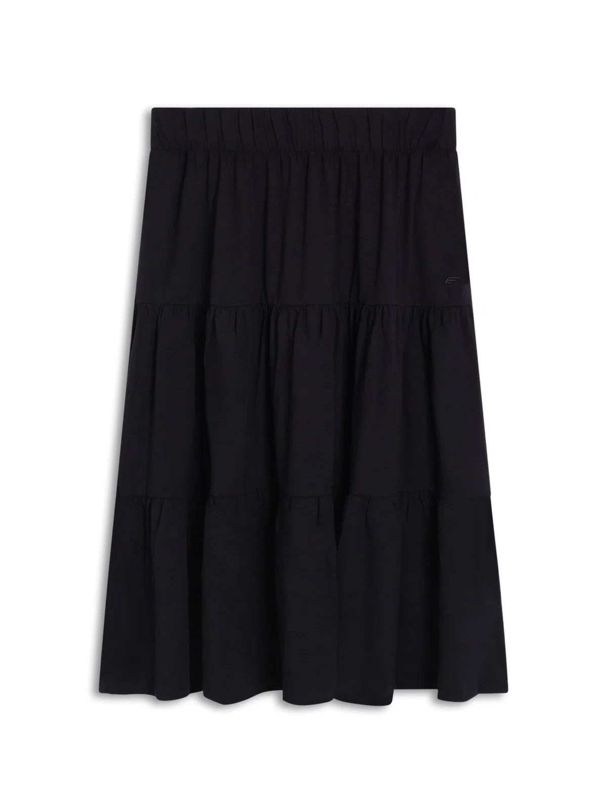 Saia Visco Lycra Pleats Preto