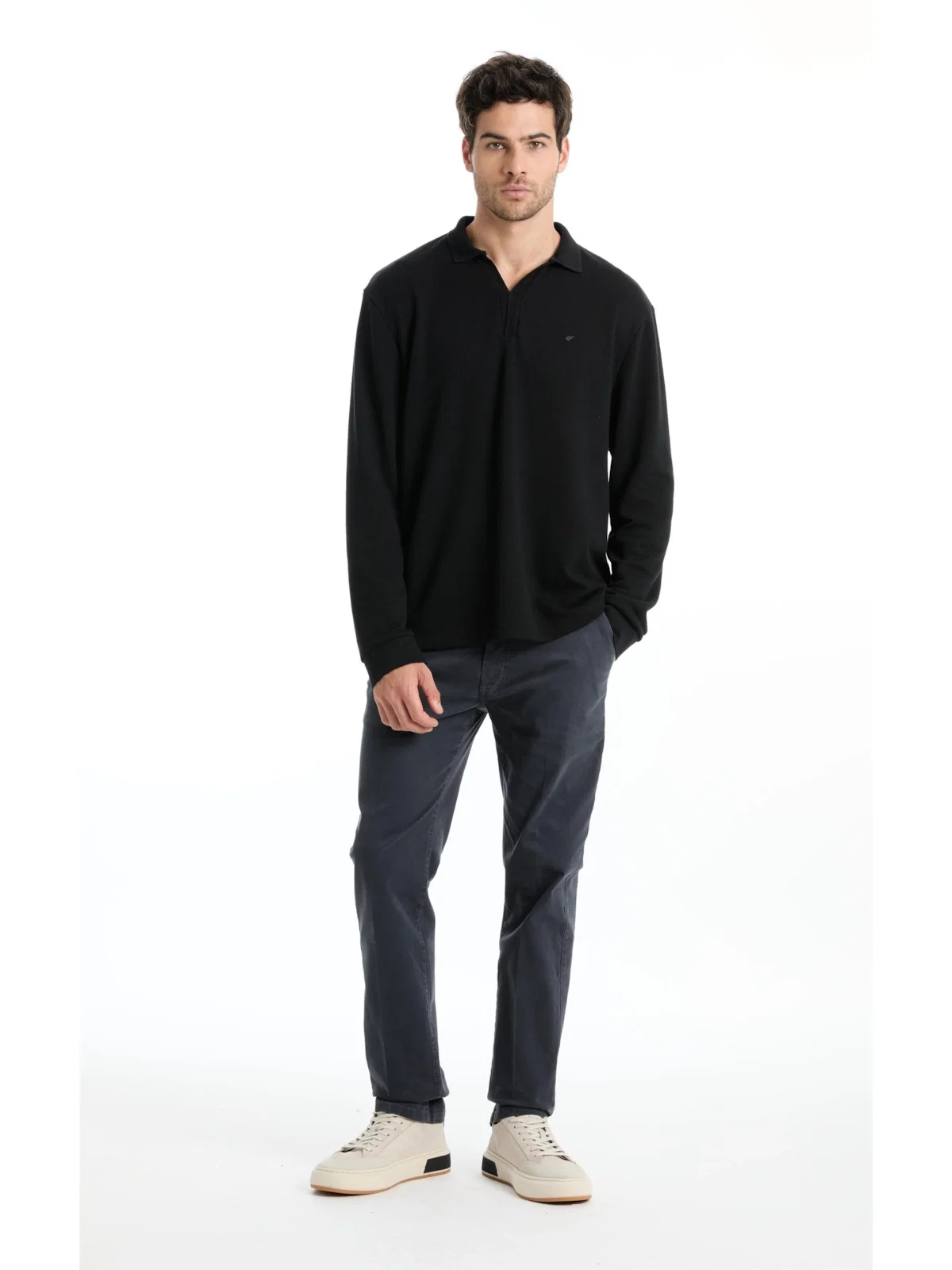 Calça Color Twill Slim Ocean