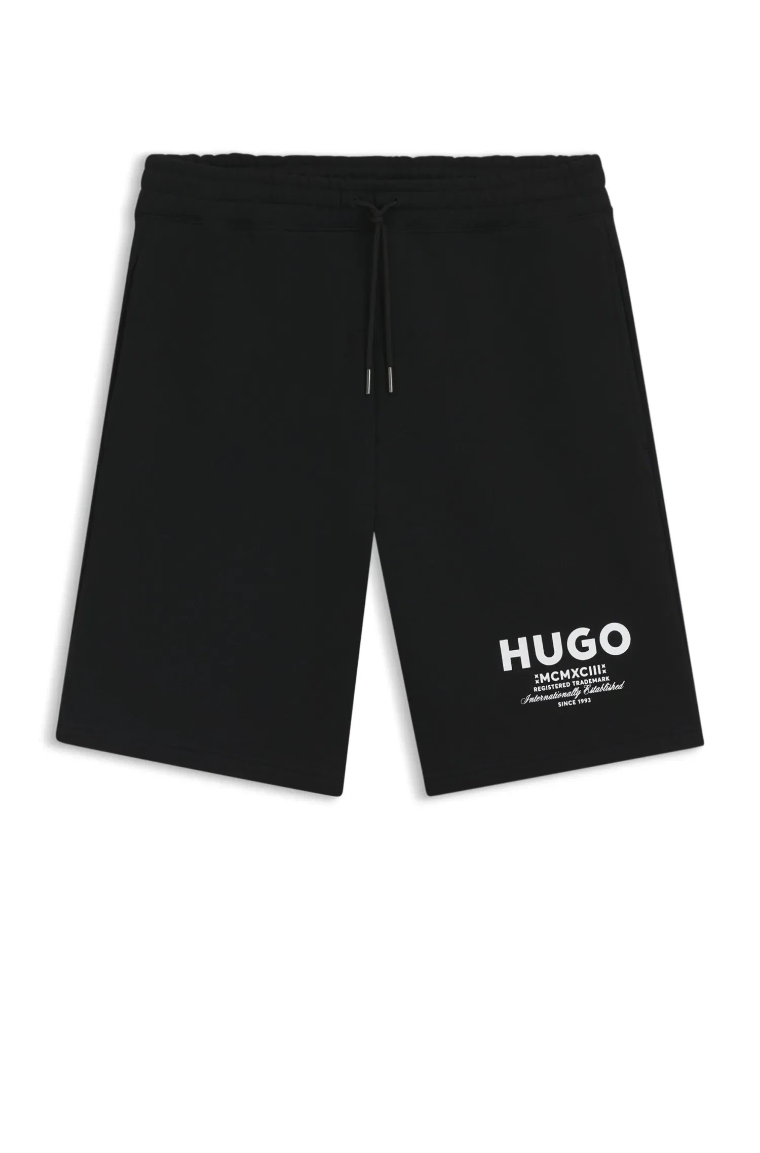 Shorts De Ajuste Oversized Em Algodão Com Estampa De Logo — imagem 1
